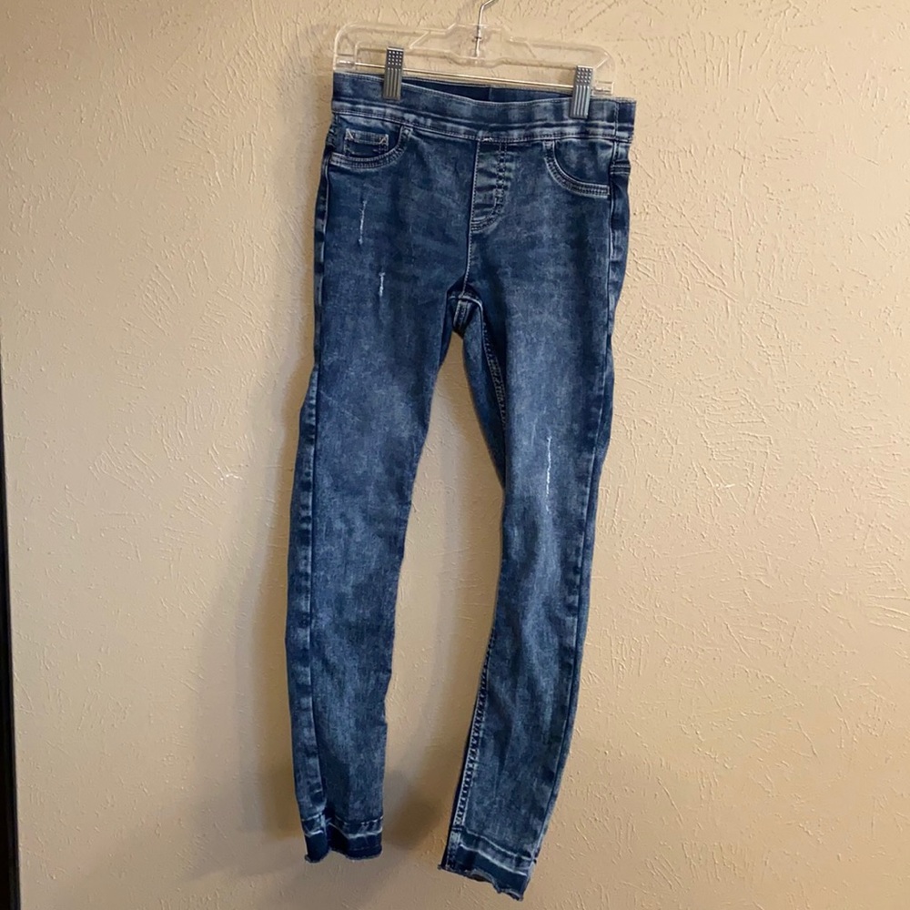 Justice Denim Jeans frayed hem size 12 slim